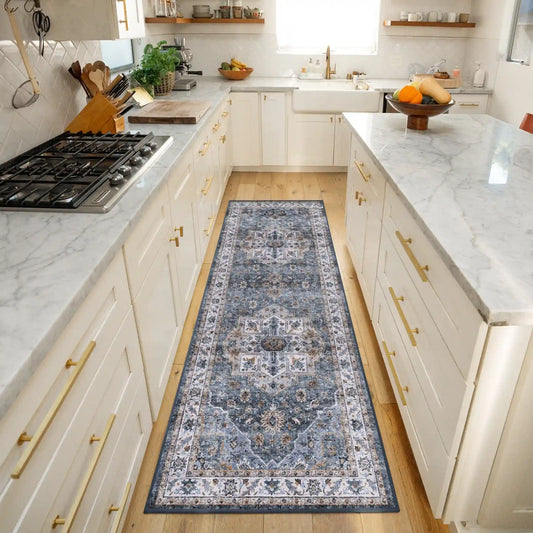 Amara - Indigo/Beige (Rug Cover)